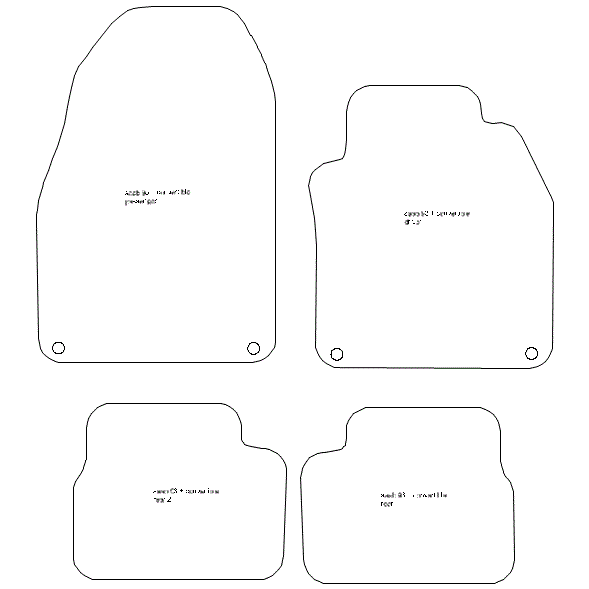 To fit Saab 9-3 Convertible Car Mats 2003 - 2014 & Heel Pad (B) - Picture 5 of 16